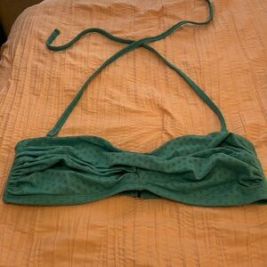 Time And Tru eyelet Bikini Top size 1x. Turquoise color.